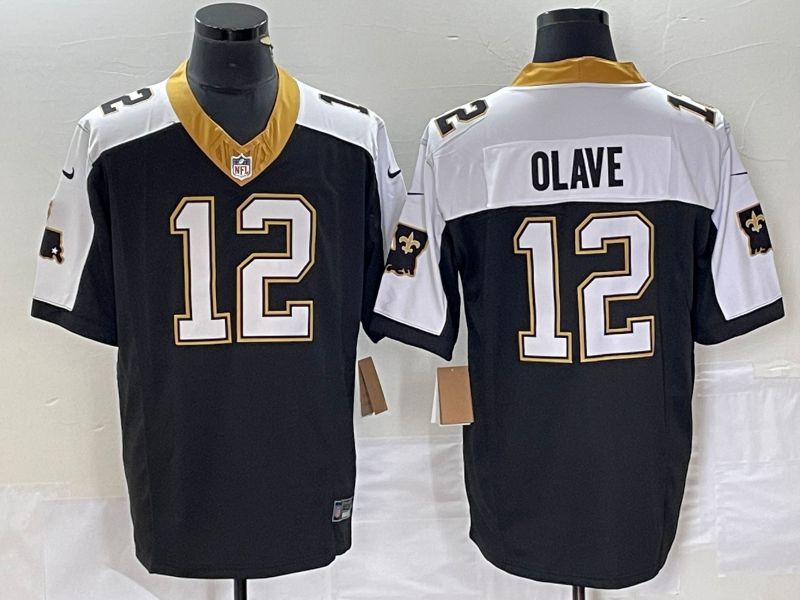 Men New Orleans Saints #12 Olave Black Nike 2023 Vapor Untouchable Limited Player NFL Jersey